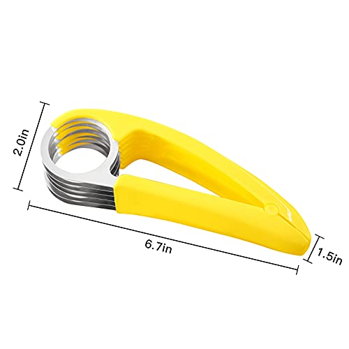 FireKylin Banana Slicer,ABS + Stainless Steel Fruit and Vegetable Salad Peeler Cutter Kitchen Tools For banana, Sausage, Strawberry,Grape(1 pcs)