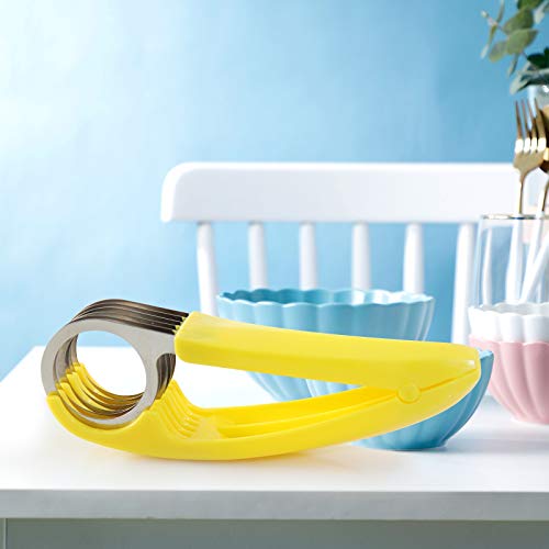 FireKylin Banana Slicer,ABS + Stainless Steel Fruit and Vegetable Salad Peeler Cutter Kitchen Tools For banana, Sausage, Strawberry,Grape(1 pcs)