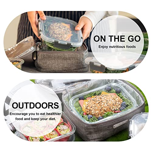 Glass Food Storage Containers with Lids Airtight,Glass Meal Prep Containers for Lunch Food Storage with Lids,Glass Food Container Set,Glass Lunch Box for Kitchen,BPA Free(20 Pieces)