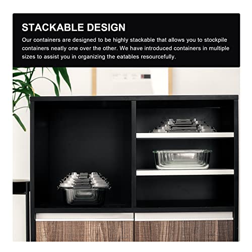 Glass Food Storage Containers with Lids Airtight,Glass Meal Prep Containers for Lunch Food Storage with Lids,Glass Food Container Set,Glass Lunch Box for Kitchen,BPA Free(20 Pieces)