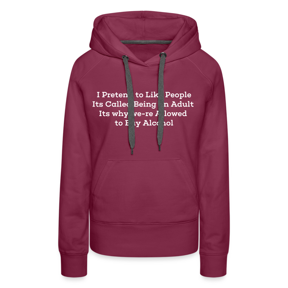 Women’s Premium Hoodie - burgundy