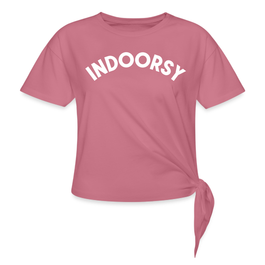 Women's Knotted T-Shirt - mauve