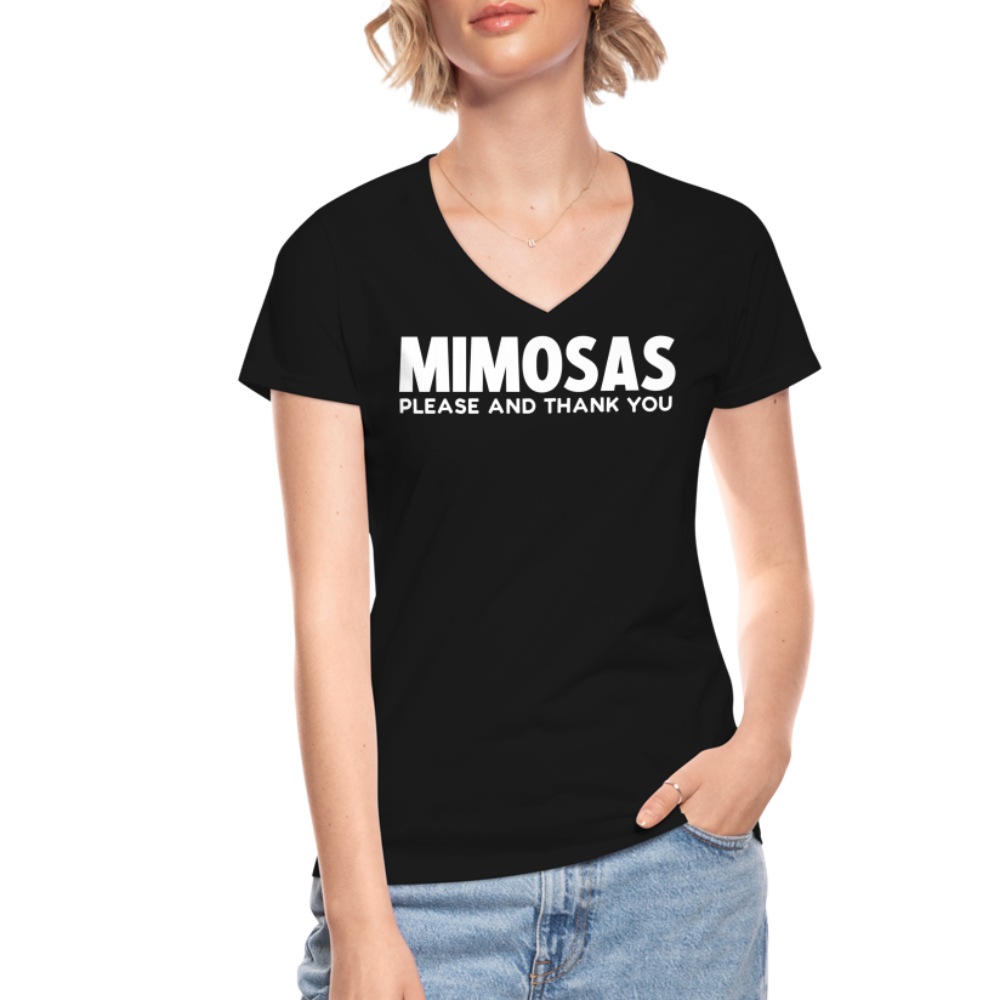 Women's V-Neck T-Shirt - black