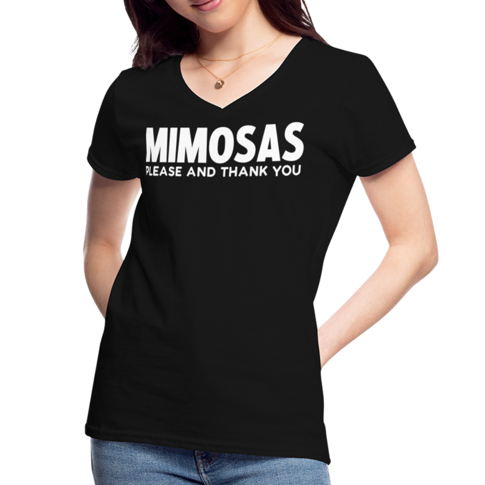 Women's V-Neck T-Shirt - black