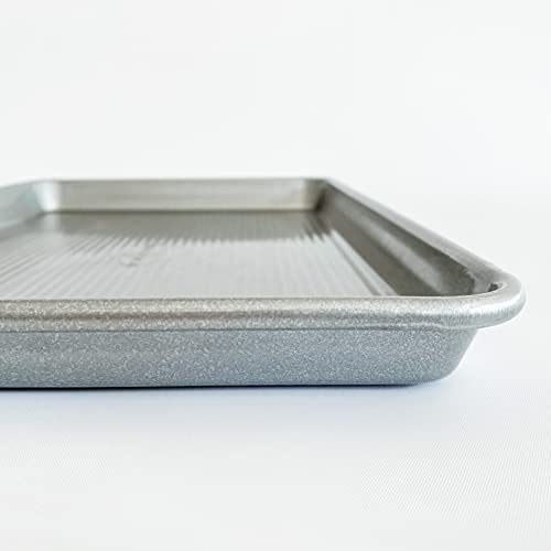 USA Pan Bakeware Aluminized Steel 6 Pieces Set, Cookie Sheet, Half Sheet, Loaf Pan, Rectangular Pan, Square Cake Pan, 12 Cup Muffin Pan